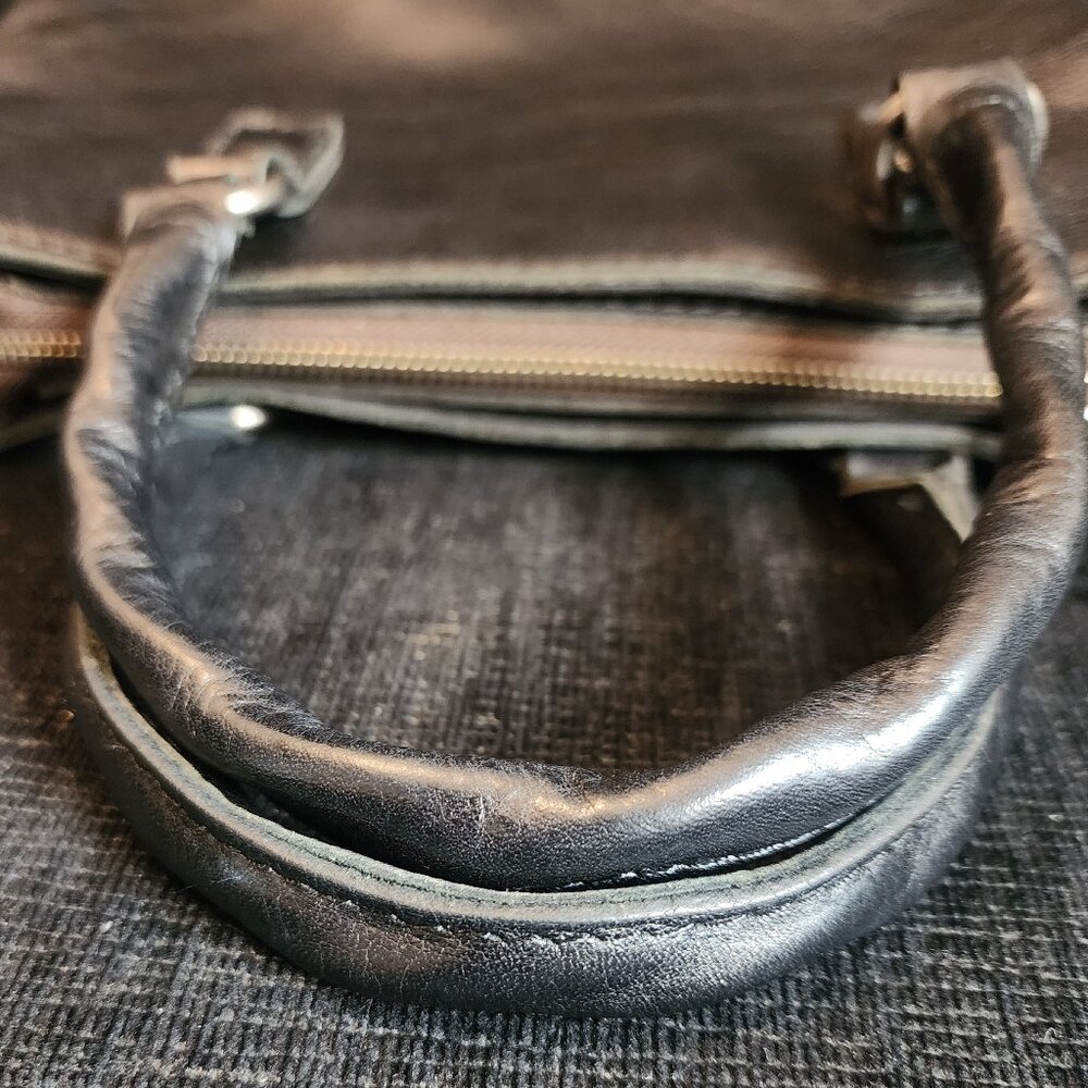 Patricia Nash Black Leather Satchel - Picture 7 of 13